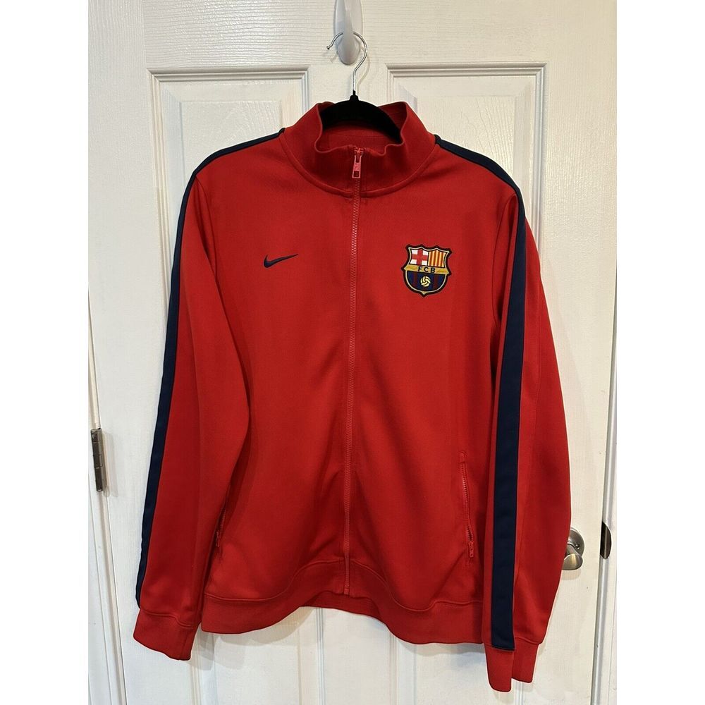 NIKE FC BARCELONA ZIP UP TRAINING JACKET MEN LARGE